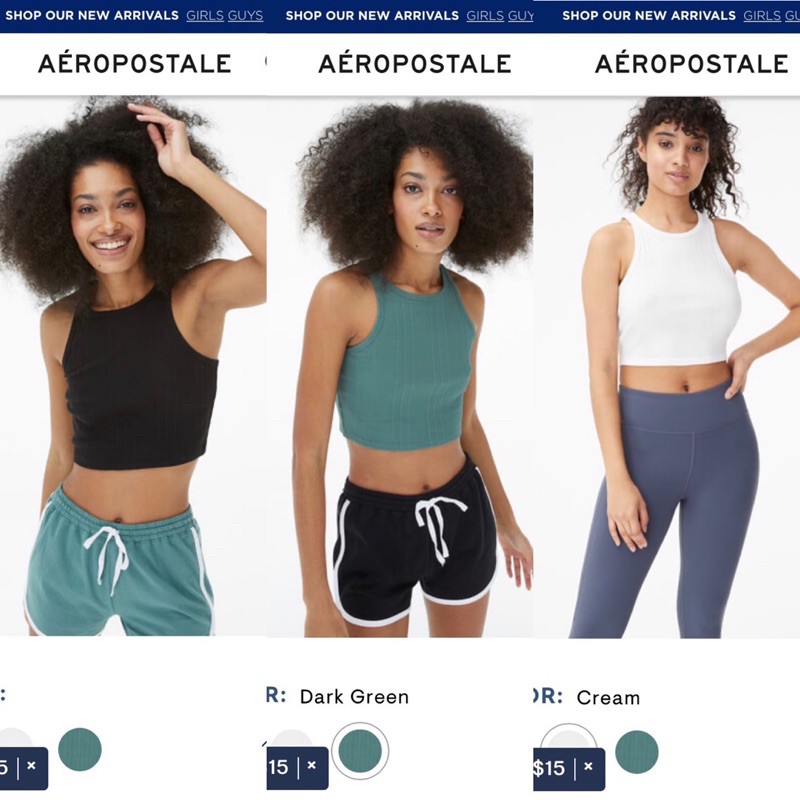 Áo croptop ba lỗ AERO xuất xịn