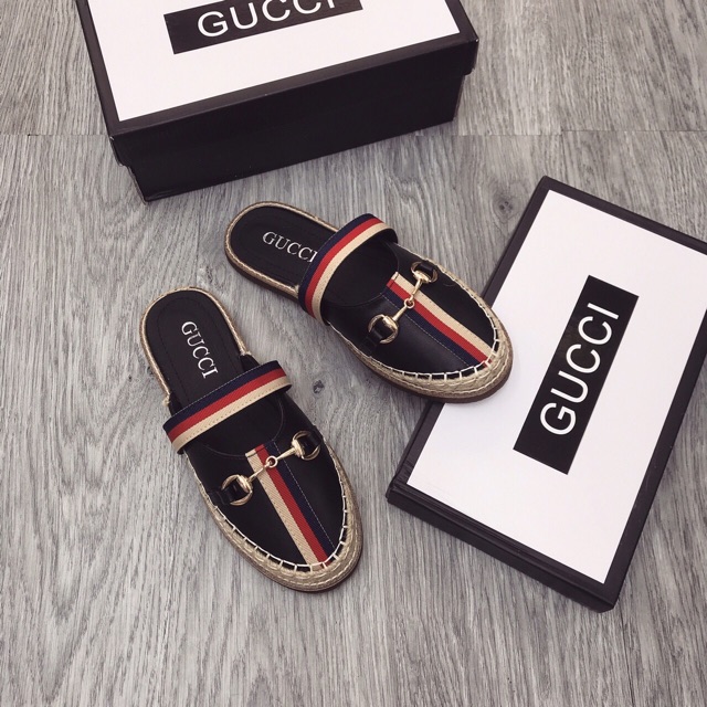 Dép sục da G c viền cói fullbox