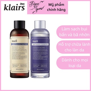 Nước Hoa Hồng Klairs Supple Preparation Toner Dành Cho Da Nhạy Cảm - Không mùi/Có Mùi (180ml) - Chính hãng