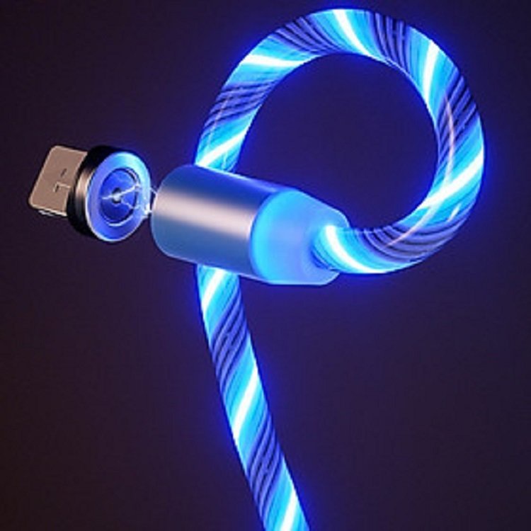 Dây Sạc Điện Thoại Đa Năng, Có Led Phát Sáng Cả Dây, Đầu Hit Nam Châm cáp sạc đèn LED, sạc cho Samsung, ipad, iphone IOS