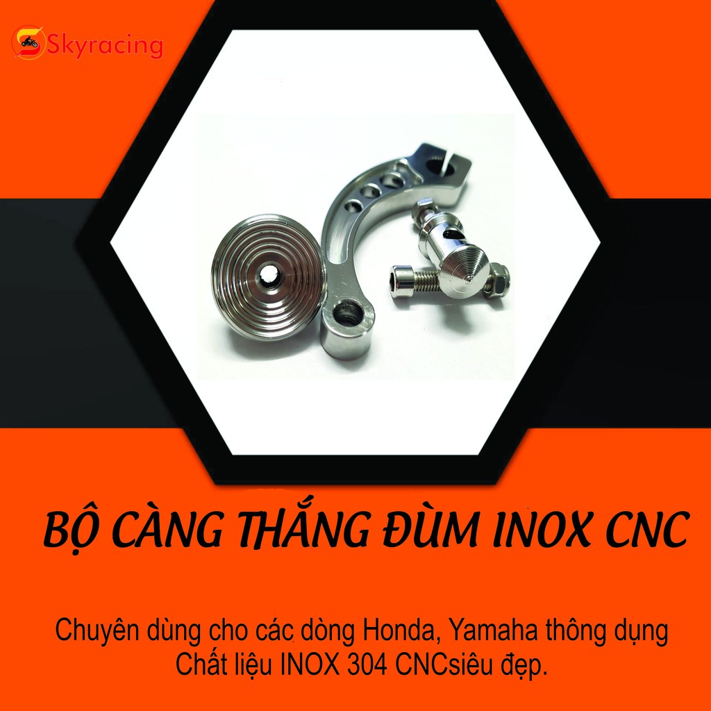 Càng thắng sau Inox 304 gắn cho DR, W, Si.... các dòng xe thắng đùm sau