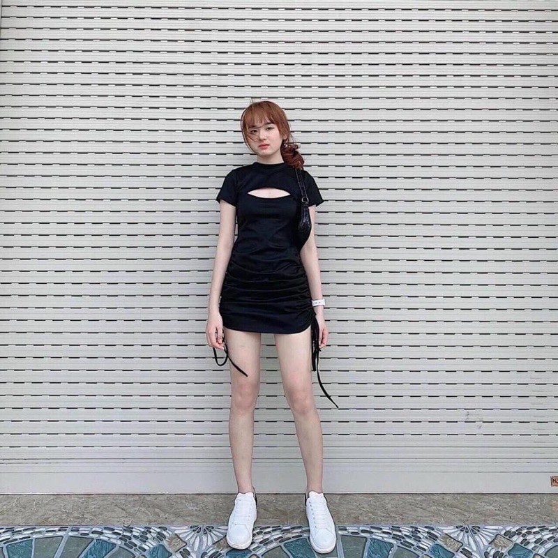 Đầm khoét ngực rút eo #bigsize 60kg đến 90kg