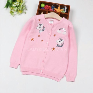 Áo cadigan khoác len bé gái hàn quốc, áo khoác len trẻ em, áo len  cao cấp