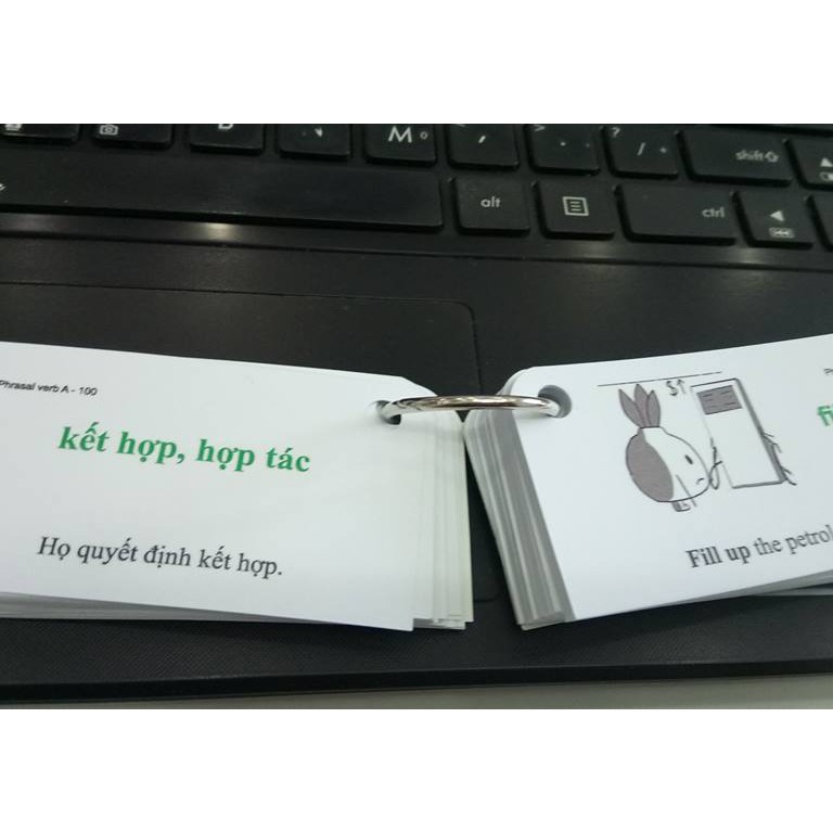 Bộ KatchUp Flashcard Tiếng Anh Phrasal Verbs - High Quality - Trắng