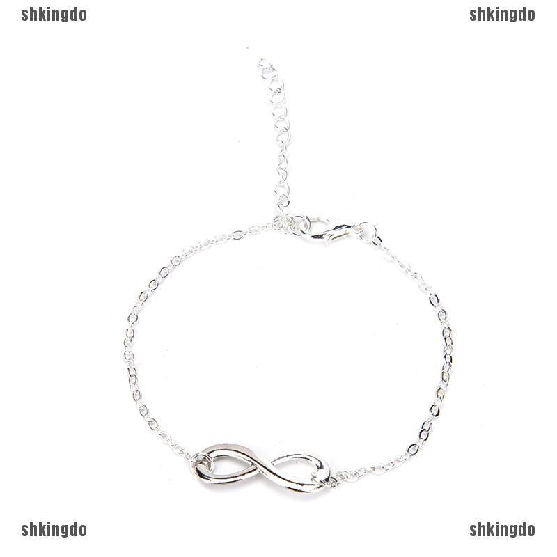 THINH Vòng tay dây xích mặt vô cực nhỏ dễ thương