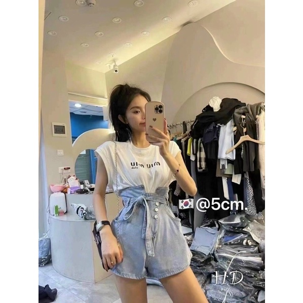 Set áo thun Miu + quần short jeans đủ size siu hot kèm ảnh thật