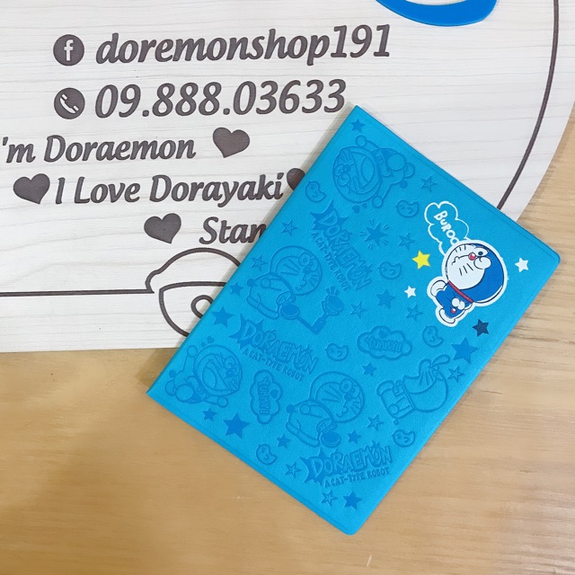 Bọc Hộ Chiếu/Ví Da Đựng Passport Doremon Doraemon Passport Cover Hình Doremon cực yêu