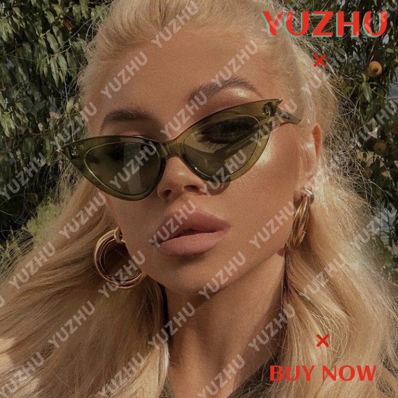 Kính Mát Mắt Mèo Gọng Nhỏ Thời Trang Phương Tây Cho Nữ