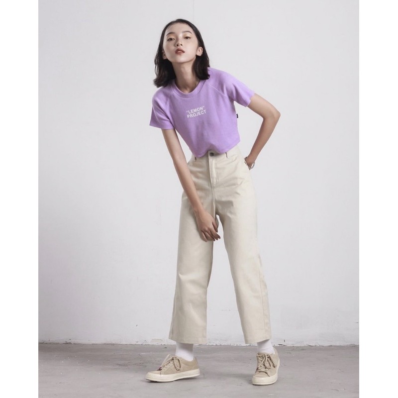 quần kaki fredom6ix size M lemon cropped pants