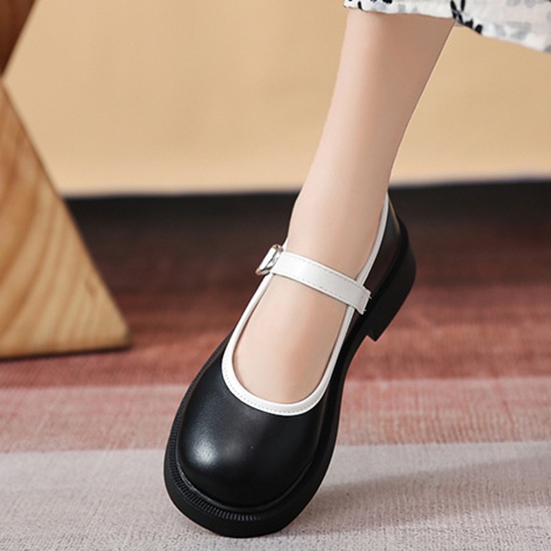 Giày da IELGY đế dày phong cách retro thời trang cho nữ