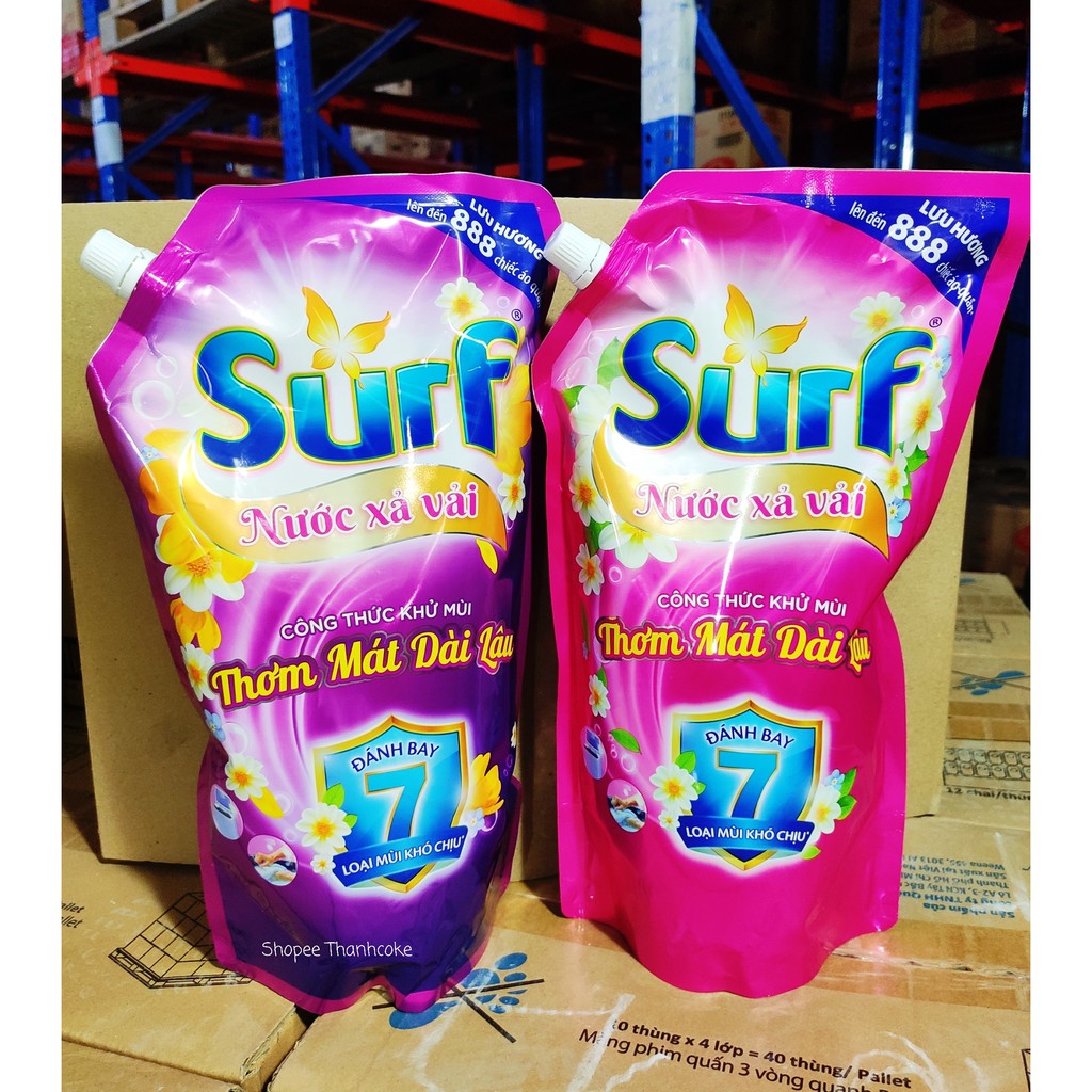 (MỚI) Nước Xả Vải SURF 1.6l Khử Mùi Hương Hoa Lan Tỏa và Hương Hoa Lôi Cuốn