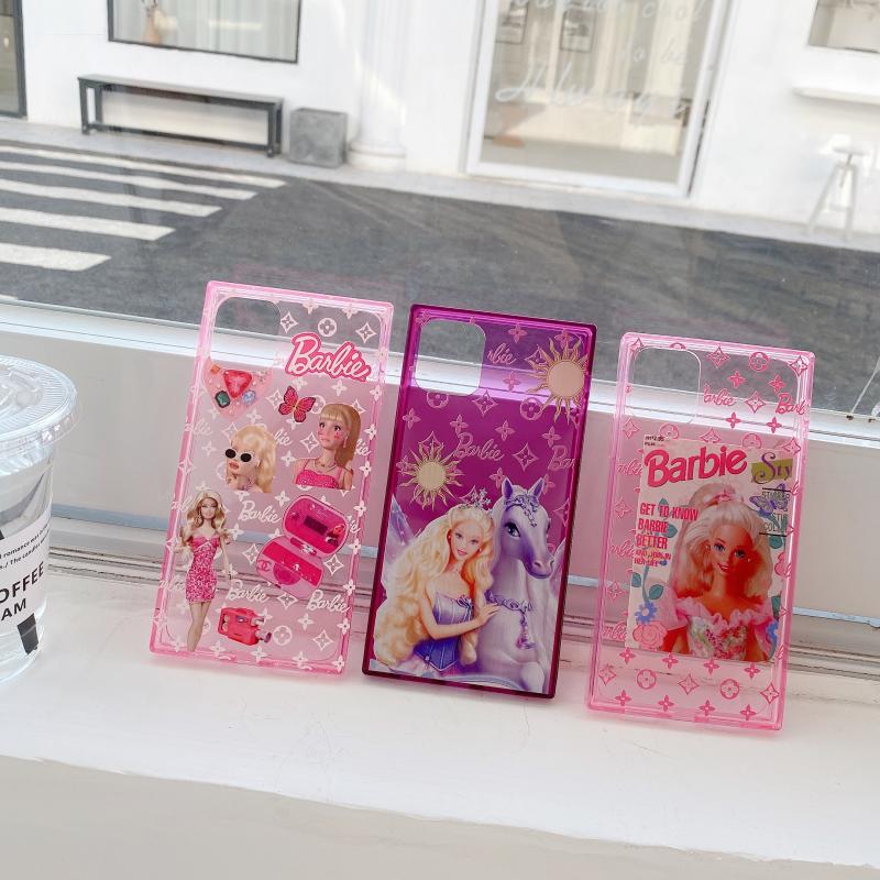 Miếng Dán Trang Trí Hình Công Chúa Barbie Đáng Yêu Cho Iphone 11 Promax 6 / 7 / 8 Plus