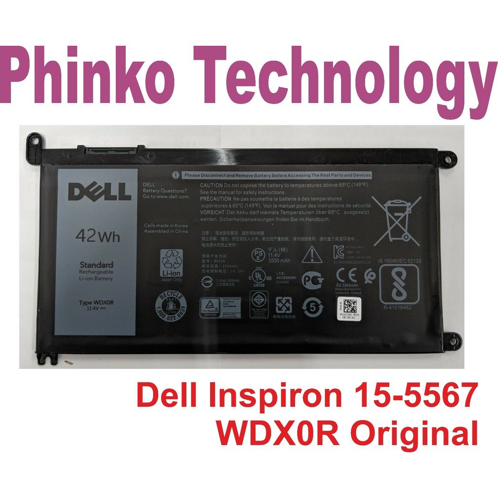 Pin Laptop DELL  inspiron Vostro 5567 5568 5480 3580 5368 7378 7368 5765 7569 7460 WDX0R 3180 3189 7579 New ZIN 100%