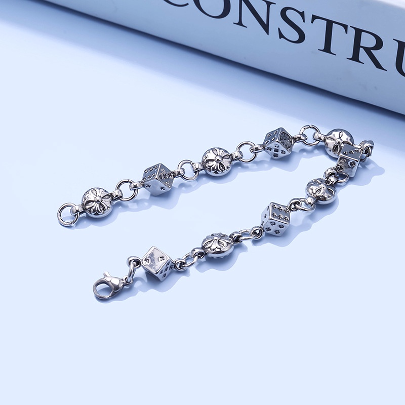 Vòng Tay Lắc Tay Chrome Hearts Xúc Xắc Thép Titan Không Gỉ Dành Cho Nam Nữ | BigBuy360 - bigbuy360.vn