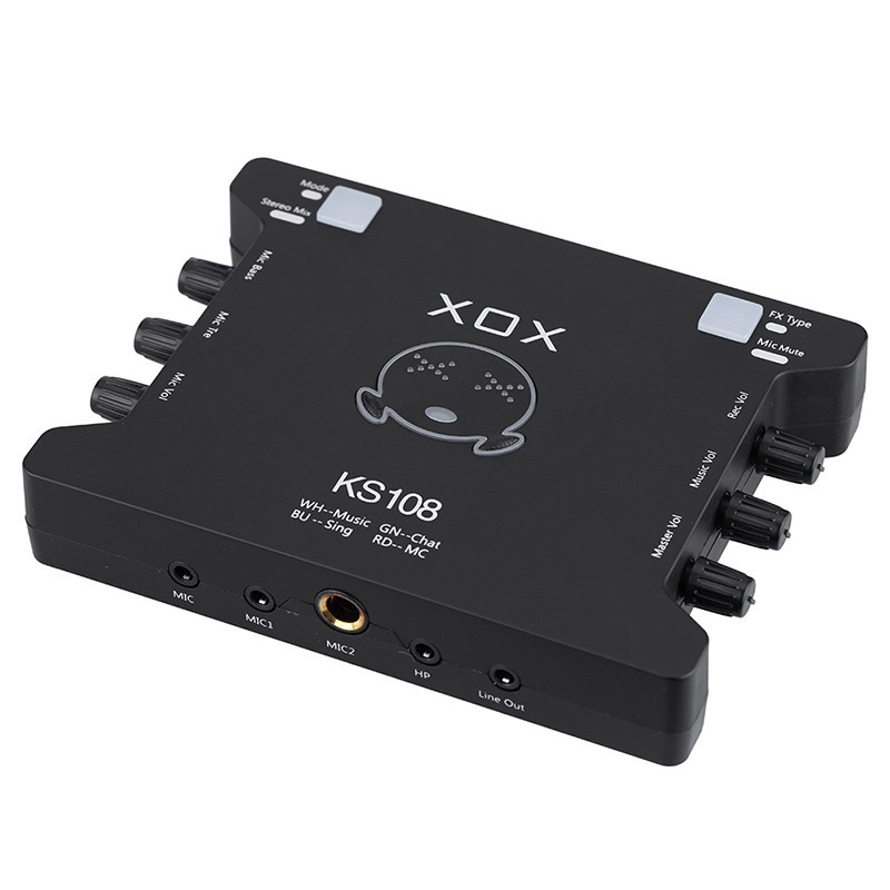 [COMBO] Trọn bộ thu âm chuyên nghiệp soundcard XOX KS108 với micro thu âm AQTA ALC280 chuyên livestream, thu âm