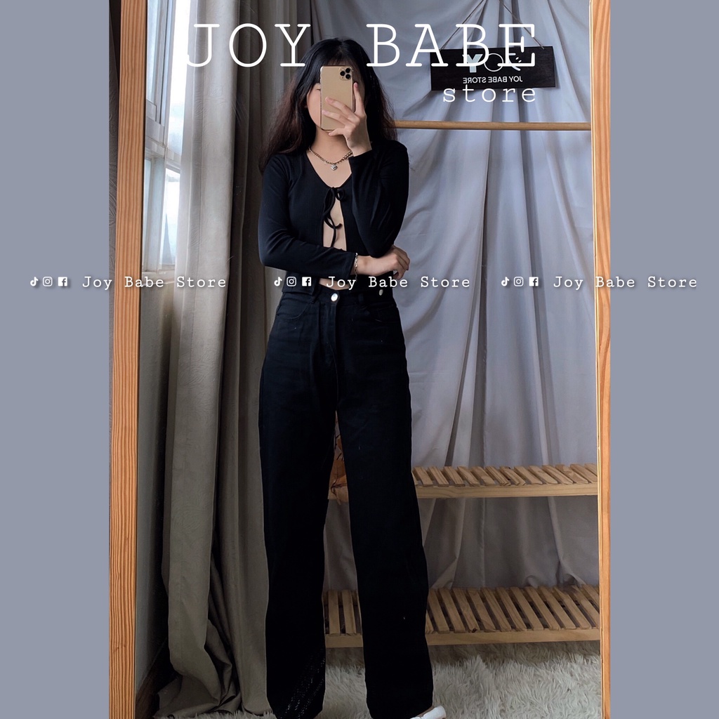 Áo khoác nhẹ croptop tay dài Joy Babe 🌺 thun gân xịn hack dáng co giãn 4 chiều, áo croptop kiểu nữ CROD CRON 42 SALE