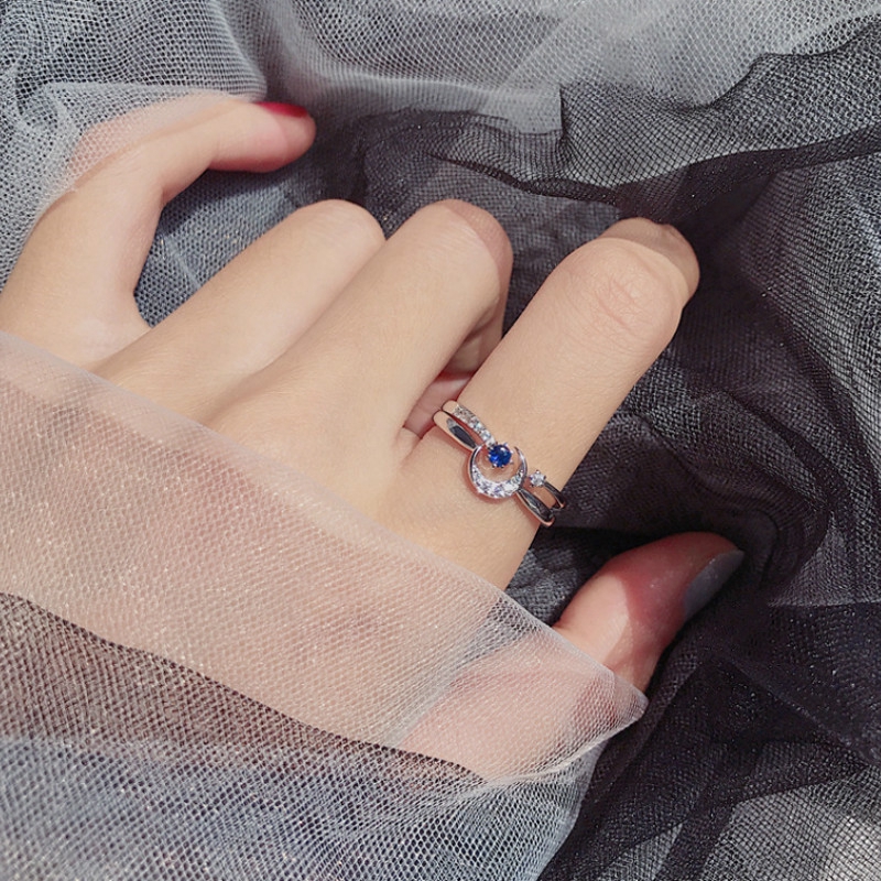 Unique Fashion Moon And Star Rings For Women