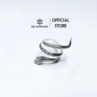 Nhẫn nữ rắn bạc nguyên chất-Bạc Handmade