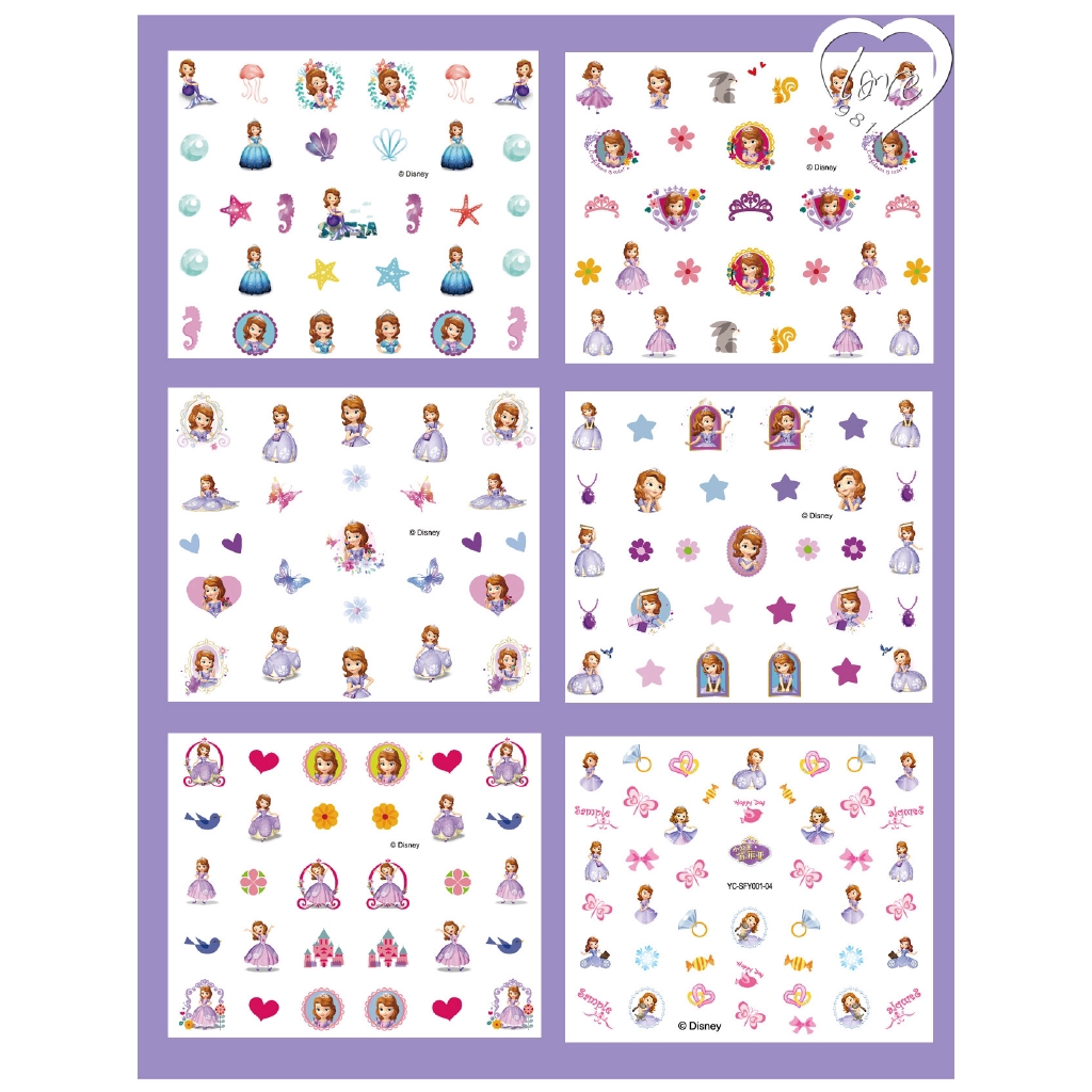 [Hàng mới về] Miếng Dán Móng Tay Họa Tiết Hoạt Hình Frozen Xinh Xắn Dành Cho Bé