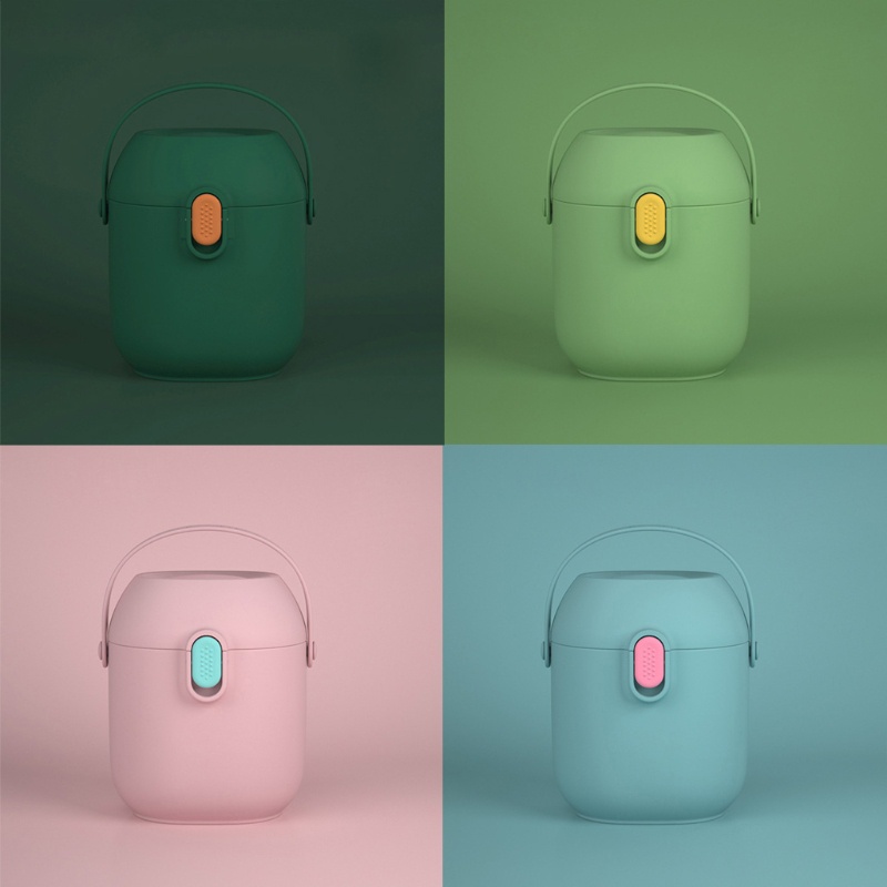 Hộp đựng sữa bột/ thức ăn kèm muỗng tiện dụng cho bé