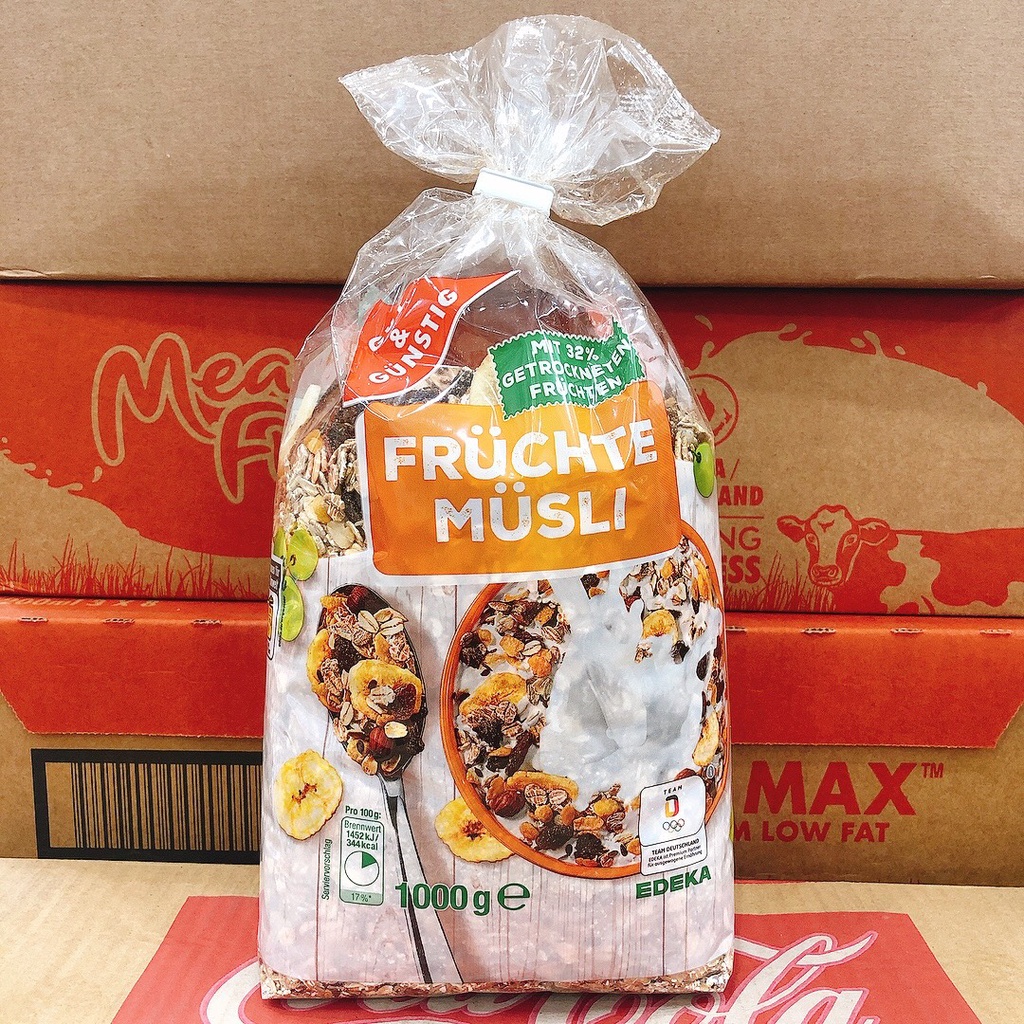Ngũ cốc yến mạch ăn liền mix hoa quả Hahne Đức 1kg/ ngũ cốc Emco 500g Séc