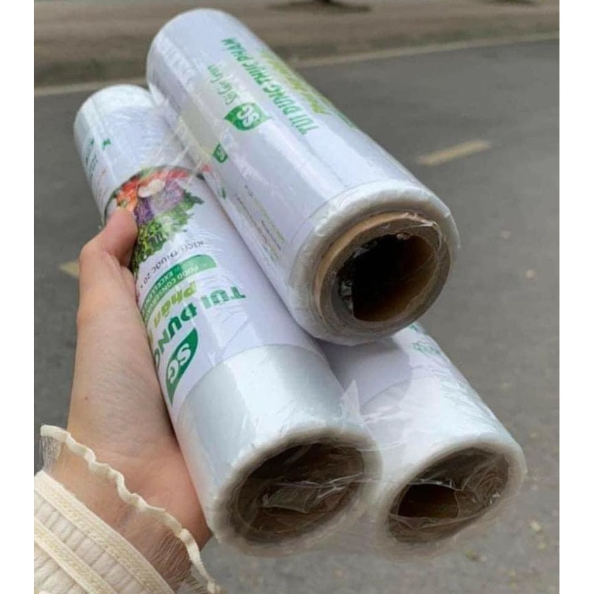 Sét 3 Cuộn Túi Đựng Thực Phẩm Tự Huỷ Sinh Học