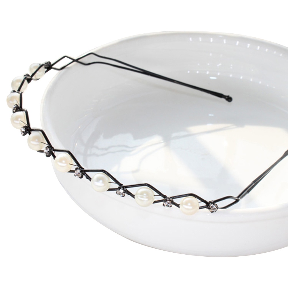 Băng Đô Cài Tóc Đính Đá Và Ngọc Trai Giả Thời Trang Cho Nữ