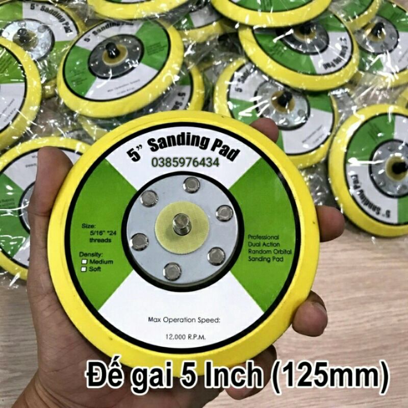 Đế 5 inch, 6 inch phi 125mm và 150mm dùng cho máy chà nhám 125 có hút bụi và ko hút bụi
