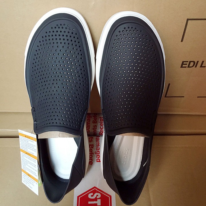 Giày nhựa đi mưa chống hôi chân -Croslite-Citilane-Roka-Slip-on cho nam màu Đen