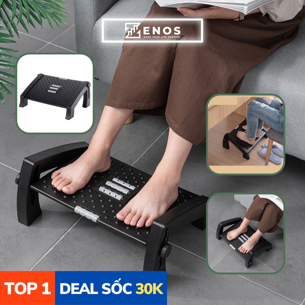 Ghế Kê Chân Văn Phòng Công Thái Học, Ghế Gác Chân Mát Xa Bàn Chân, Có Nút Điều Chỉnh Độ Cao Giúp Chống Gù, Mỏi Lưng