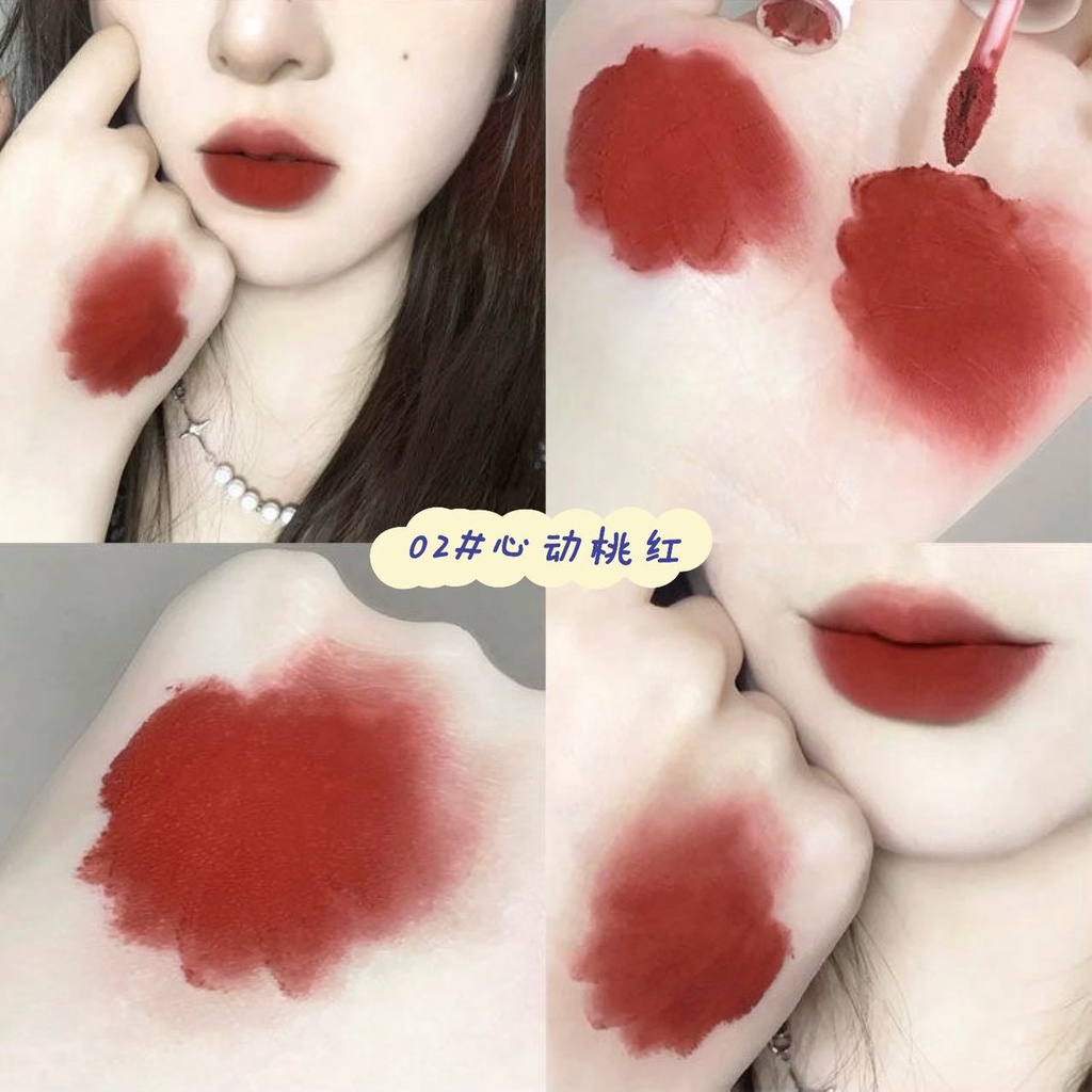 Von Gee set 5 Son Môi Dưỡng Ẩm Dạng Ống Màu Trắng Mờ Mịn Màng