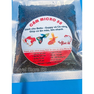 Micro 80 (cám hạt nổi) thức ăn cho cá betta, guppy, cá vàng