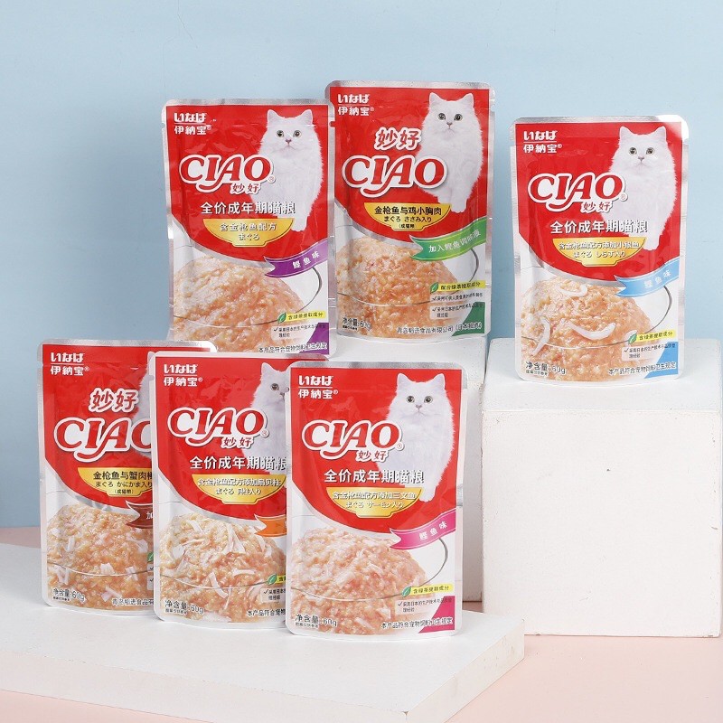 PATE CIAO CHO MÈO GÓI 60G THỨC ĂN ƯỚT DẠNG NHUYỄN