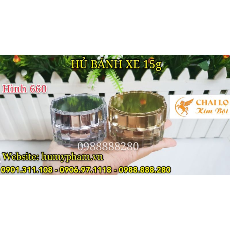 CHAI LỌ MỸ PHẨM - Hủ Đựng Kem Face Bánh Xe 15g