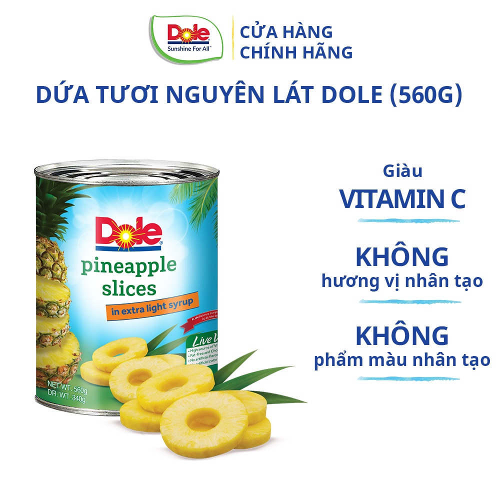 Dứa Tươi Nguyên Lát Dole (560g)