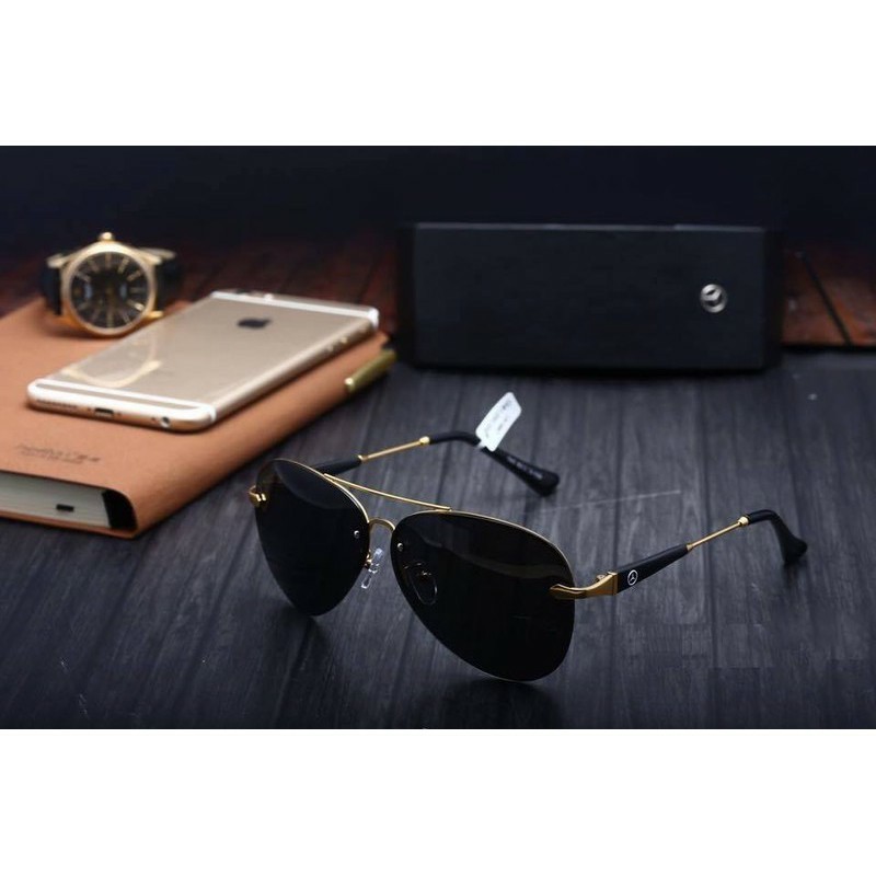 Kính Nam Mercedes Benz "Gọng Đen, Gold" siêu chất lượng | BigBuy360 - bigbuy360.vn