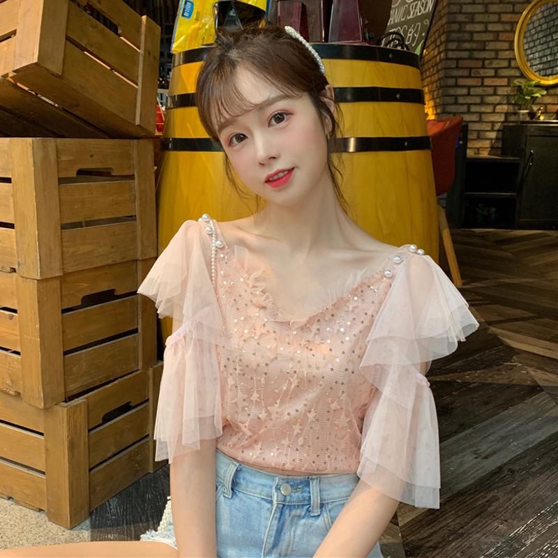 Áo lưới đính kim sa lấp lánh