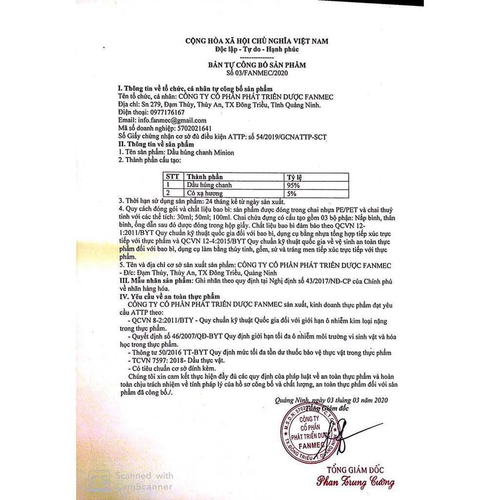 Dầu Húng Chanh Minion Gold - Tinh Dầu Húng Chanh Lên Men Cho Bé