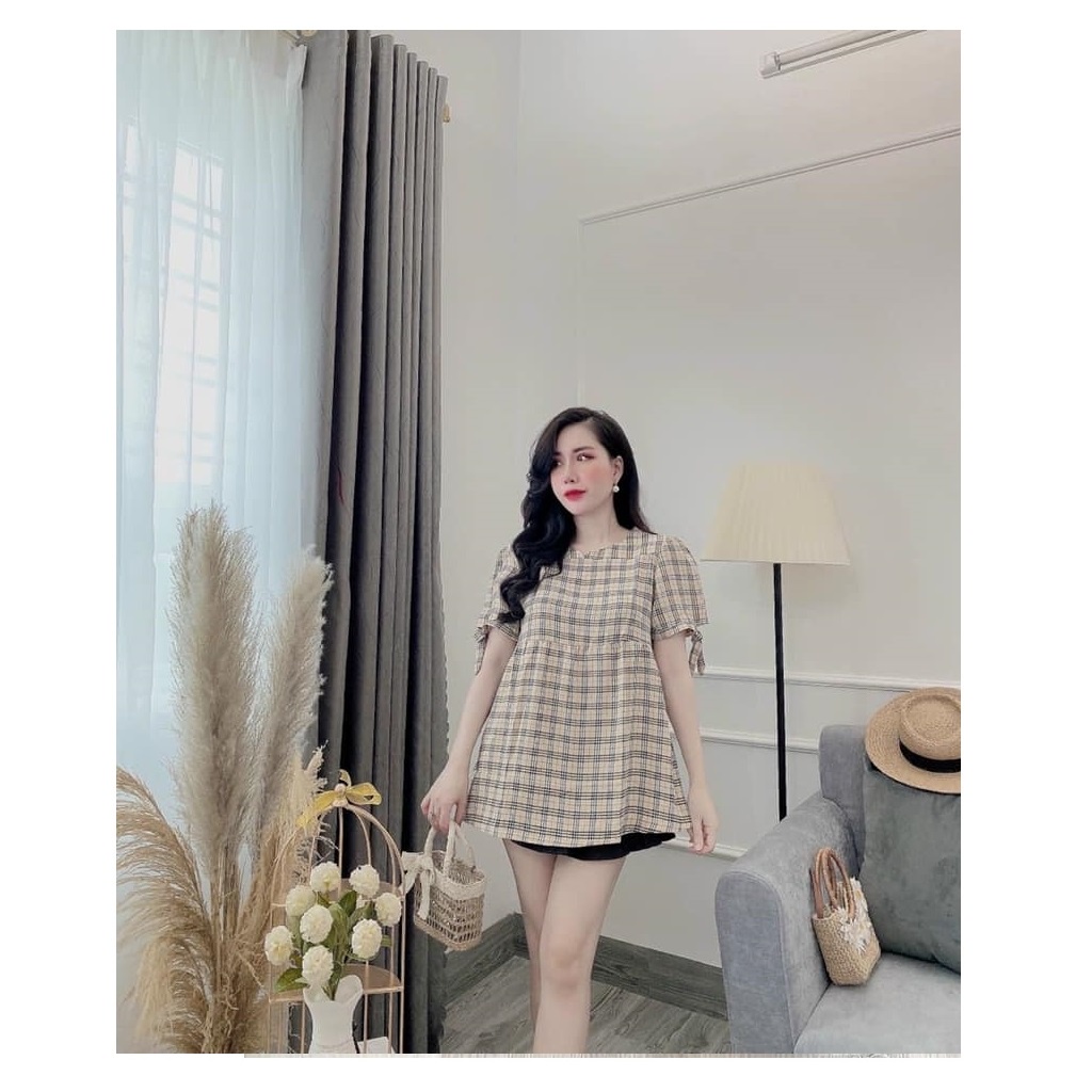 Váy Bầu, Chân Váy Bầu xếp li xinh tươi, trẻ trung. Chất Umi cotton đẹp, dày dặn - Dáng siêu xinh - Ảnh thật