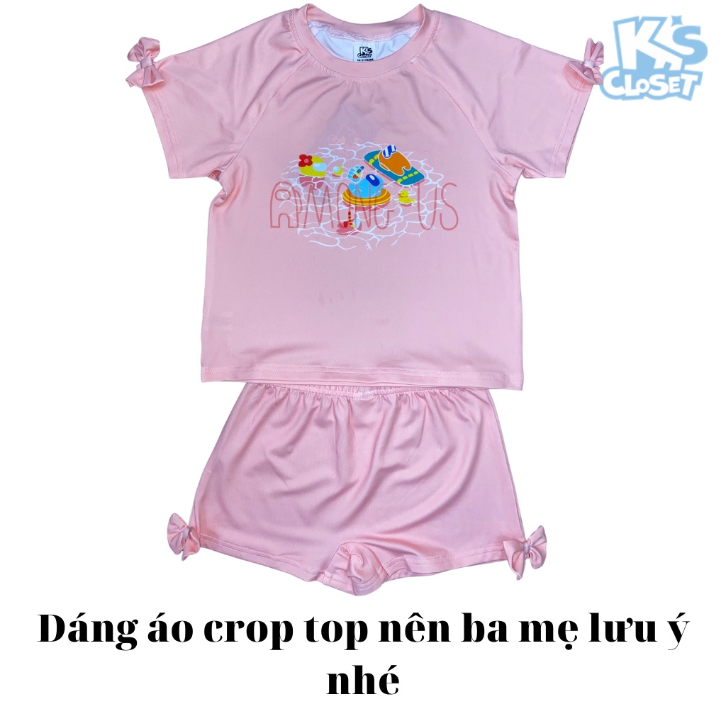 Bộ Đồ Bơi Cho Bé Gái K'S CLOSET  KT174THS / KT116TWS / KT128TWS / KT160TWS / KT78TWS