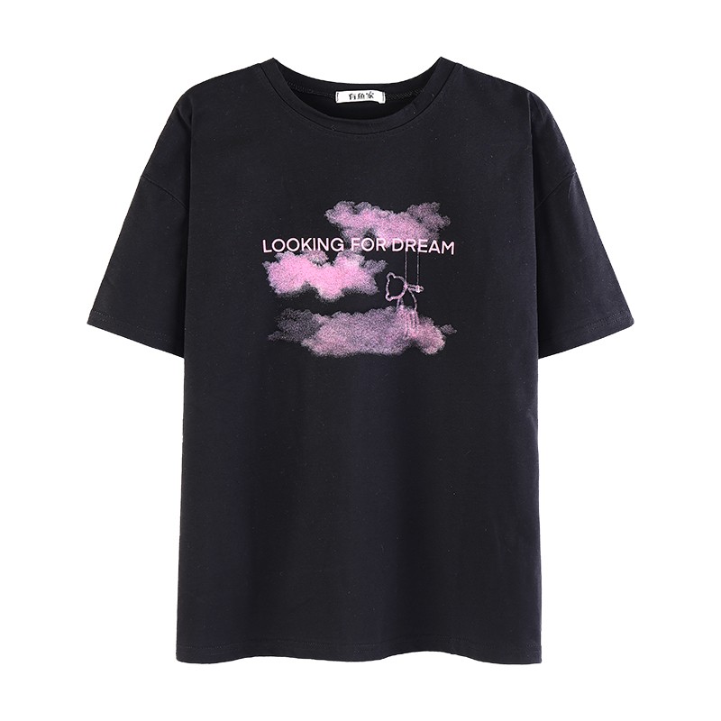 Áo Thun NgắnTay IN HÌNH ĐÁM MÂY UNISEX
