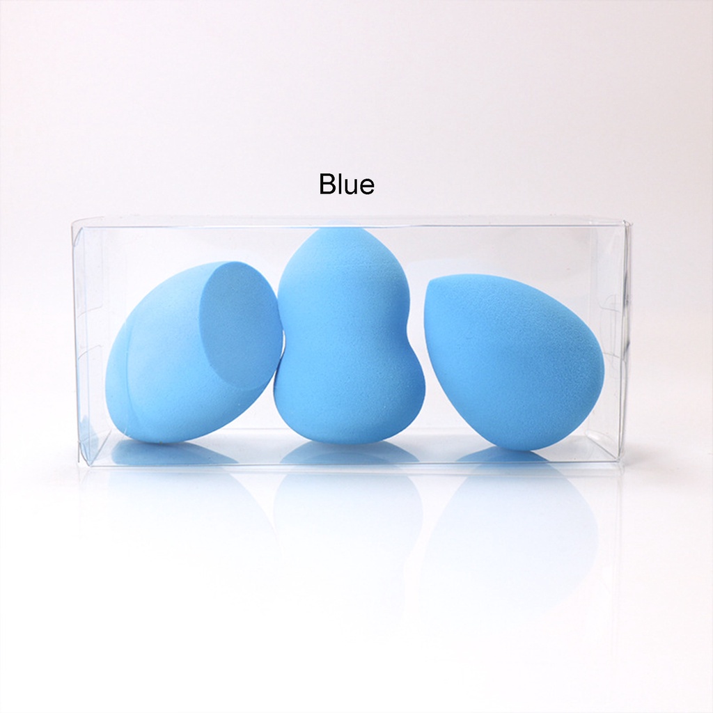 Bộ 3 mút trang điểm nhiều hình dạng khác nhau thời trang có hộp đựng tiện lợi