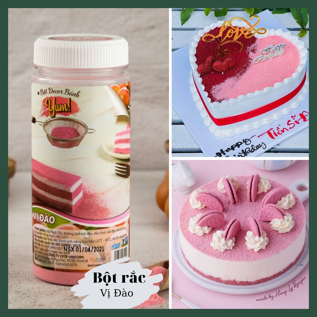 Bột Rắc Bánh Yum Hạt Mịn Trang Trí Bánh Sinh Nhật, Cupcake - 300g