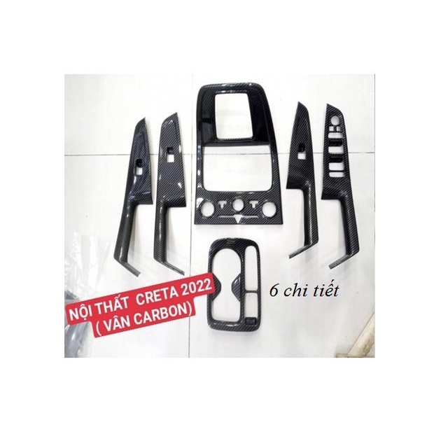 Ốp nội thất CRETA vân carbon nhựa ABS cực đẹp
