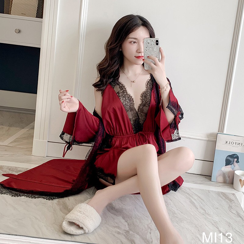 Váy Ngủ Lụa Áo Choàng Ngủ Nữ Đẹp Sang Chảnh MIA BRA M13 | BigBuy360 - bigbuy360.vn