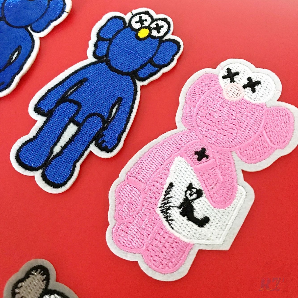 ☸ Fashion Brand Logo 2.9.3 - KAWS Patch ☸ 1Pc Sesame Street Diy Sew on Iron on Badges Patches