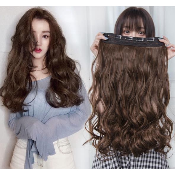 Tóc giả xoăn dài 50cm 5 kẹp