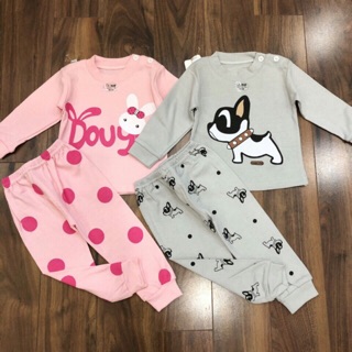 Bộ cotton dài tay cho bé