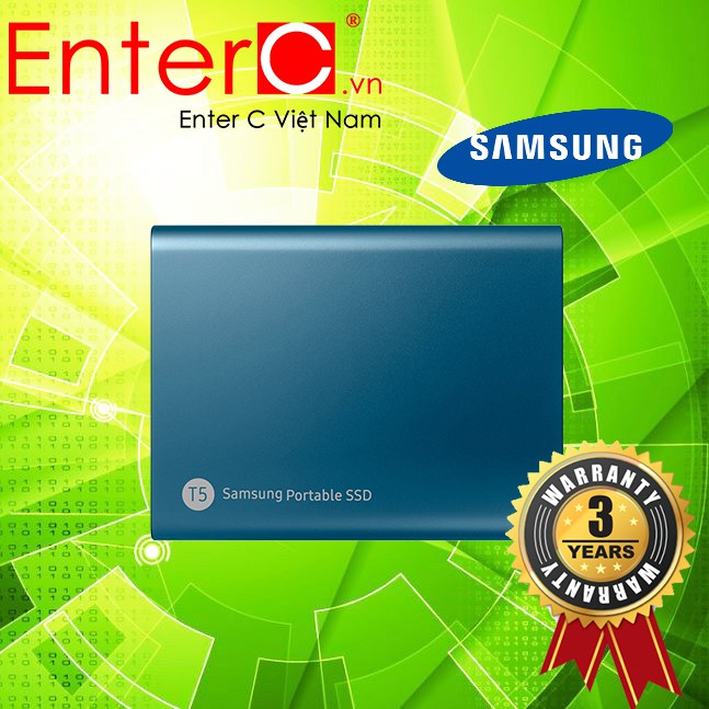 [ Samsung ] Ổ Cứng Di Động Gắn Ngoài SSD Samsung T5 500GB USB Type C 3.1 MU-PA500B/AM - Bảo Hành 3 Năm