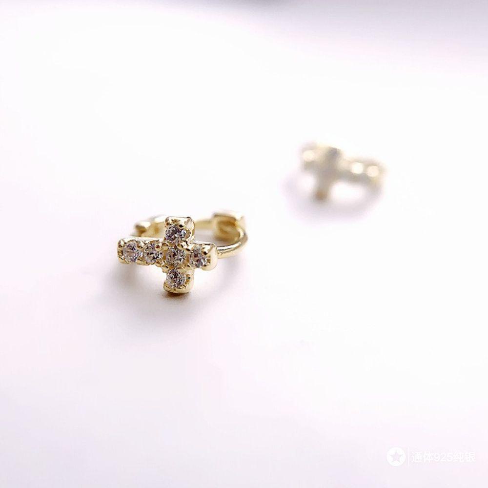 Bông Tai Dạng Kẹp Không Gây Dị Ứng Thiết Kế Đơn Giản Thời Trang Cho Nữ